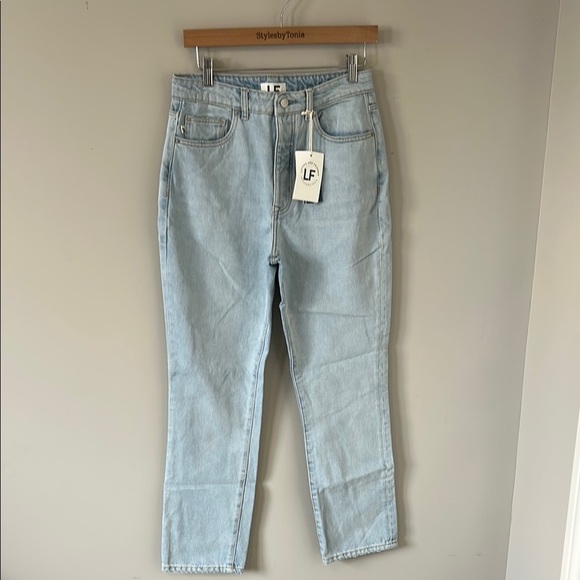 Lovers and Friends Reece Jean High Rise Rigid Slim Straight Palms Sz 28 NEW - Picture 2 of 14